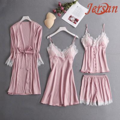 China PA QUICK DRY satin Winter Nuisette Femme Designer Dress Trend Pijamas De Navidad Familiar pajamas dress sleepwear women christmas pajamas for sale