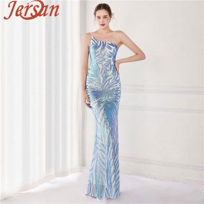 China OEM 19112# 2022craft New Fashion Women's Anti-Static Bead Jersan New Fashion Women's Sequin Sexy Party Dresses Long Dress for sale