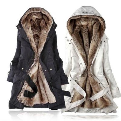 China Fashion Anti-Shrink Popular Women's Girl's Classic Fur Hoodies Coat Cotton Clothes Overcoat 3450# for sale