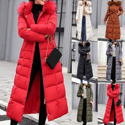 China Long Viable Winter Coat Women Parkas Slim Warm Coat Streetwear Chaqueta Mujer Veste Femme Casual Fur Hooded Collar Jacket Outerwear for sale