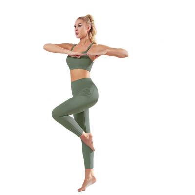 China Breathable Wholesale Women Activewear Sets Sports Bra And Leggings Yoga Wear Set for sale