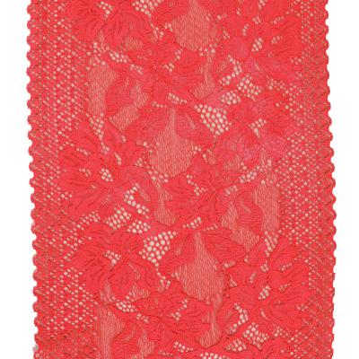 China OEM Viable White Nylon Garment Accessories Wide Elastic Lace For Underwear And Bra Stretch Lace Fabric for sale