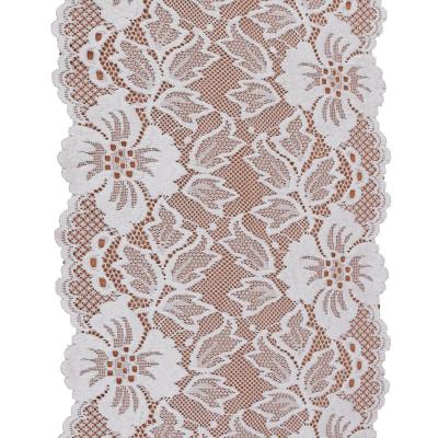 China Two color nylon elastic lace workable wide elastic lace garment accessories for underwear and bra stretch lace fabric for sale