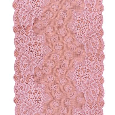 China Stretch Lace Garment Accessories 18cm Stretch Lace Garment Accessories 18cm Nylon Wide Elastic Spandex Stretch Lace Fabric for sale