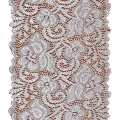 China Garment Viable Nylon Accessories Wide Elastic Stretch Lace For Underwear And Bra Stretch Lace Fabric for sale