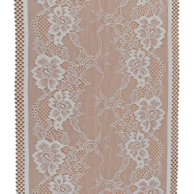 China White Nylon Elastic Lace Garment Accessories 18cm Wide Elastic Lace For Underwear And Bra Stretch Lace Fabric for sale