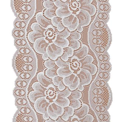 China 2021 Viable New Arrival Latest Design White Lace Fabric For Wedding Dresses for sale