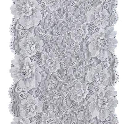 China OEM Elastic Black Colored Elastic Lace Mesh Fabrics Stretch Lace Fabric For Sale Of Underwear Available for sale