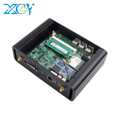 China Fanless+Aluminum Alloy Metal Case XCY Mini Computer 7 Gen Core I3 7100U i5 i7 7500u DDR3 Fanless Industrial PC for sale