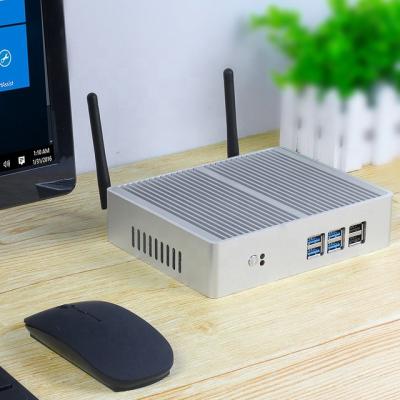 China Fanless+Aluminum Alloy Metal Case XCY Mini TV BOX VGA 6 USB WiFi HTPC Barebone Desktop PC Barebone for sale