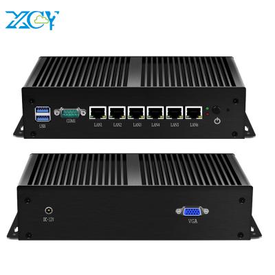 China XCY Core i3 7100U 6*In-tel 211 Gigabit Ethernet Pfsense Linux Mini Firewall Appliance PC Barebone VPN System X26G Router for sale