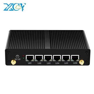 China XCY Mini Firewall Appliance Core i5 4200U PC 6 LAN Intel i211AT Gigabit Ethernet WiFi Pfsense Soft Router X34 6LAN for sale