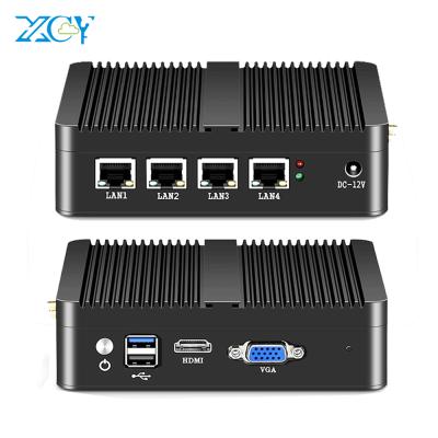 China PfSense Fanless Firewall OPNsense PC Inte Quad Core J1900 J1800 4 Nic Ethernet Industrial Computer Network Mini Server X30 4LAN for sale