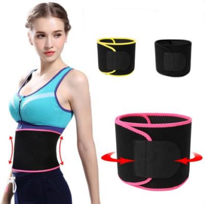 China Hot Selling Adult Back Support Belt Waist Trainer Adjustable Wrap Sweated Neoprene Trimmer Weight Loss Workout Support for sale