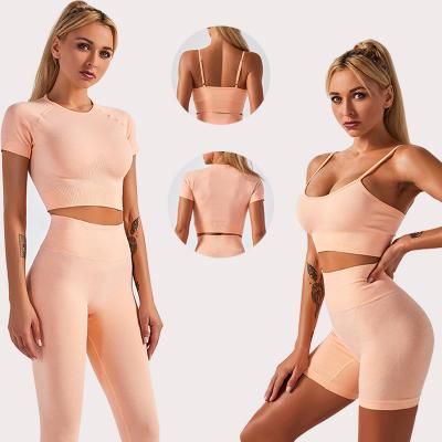 China Plus Size Sports Ladies Gym Yoga Suit Activewear Workout Clothing Antibacterial Custom Women Active Wear Yoga Set for sale