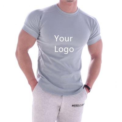 China Antibacterial High Quality Dry Fit Men Short Sleeve T-shirt Fitness Clothing Compression Sports Gym Wear for sale