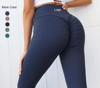 China Latest Design Antibacterial Peach Fitness Yoga Pants Exercise Gaiters Tights Yoga Pants For Women for sale