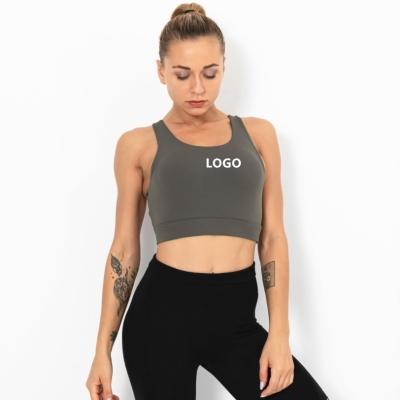 China 2020 Breathable Newest Back Gather Shockproof Custom Cross Beach Cotton Women Yoga Sports Top Running Bra for sale