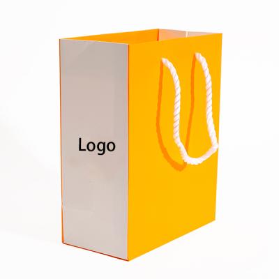 China Recyclable Kraft Paper Shopping Bag Logo Print For Vegetables Packing Customer Bag Paper Custom for sale