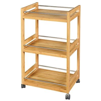 China Bamboo made in china high quality wooden kitchen carts are cheap for sale