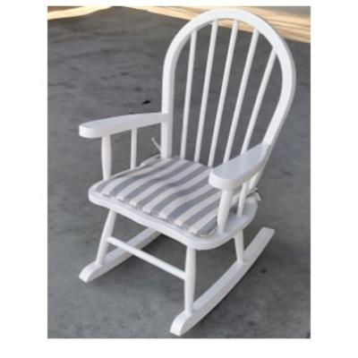 China Wholesale High Quality Modern Solid Wood Modern Children's White Rocking Chair for sale