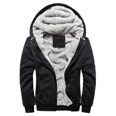 China Windproof Thicken Hooded Hoodie Plus Size Fleece Jackets Coats for sale