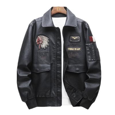 China Latest Breathable Black Leather Embroidered Jackets Indian Pattern Jacket For Men for sale