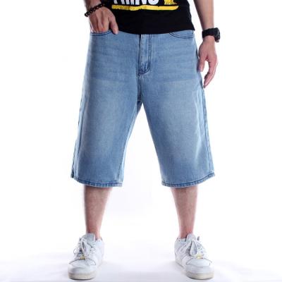 China Jean Plus Size Men's Breathable All-match Denim Net Shorts Loose Not Easily Bare Colorful High Quality for sale