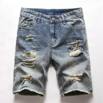 China Chinese Supplier New Fashion Breathable Personal Customization Ripped Vintage Ripped Denim Shorts for sale