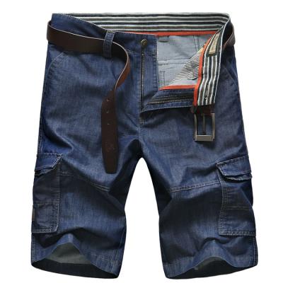 China Breathable Quality Texture Custom Fine Printed Hand Weaving Breathable Jeans Half Pants Denim Shorts for sale