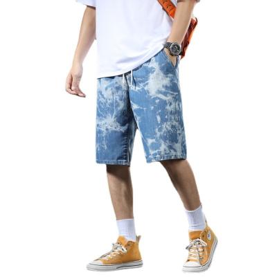 China Latest New Stylish Lower Prices Men's Breathable All-Match Wide Leg Pants Sky-Look Denim Shorts for sale