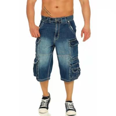 China Multipocket Breathable Straight Denim Modern Design Vintage Streetwear Small Pocket Jeans Shorts for sale