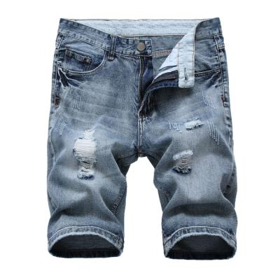 China China Factory Directly Breathable Cheap Half Pants Men's All-match Pockets Stretch Patterns Jean Denim Shorts For Men for sale