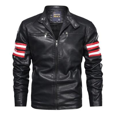 China 2021 Street Wear Motorcycle Mens Breathable Leather Bomber Jackets for sale