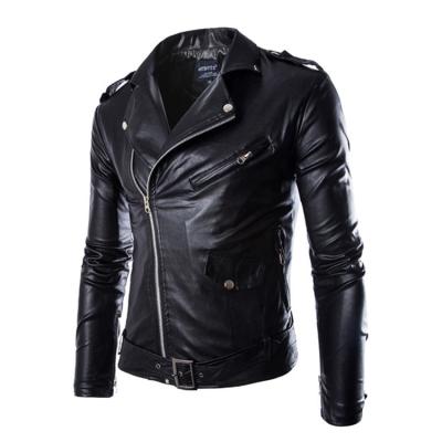 China 2021 Autumn Winter Latest Design Fashion Leatherette Waterproof Casual Men's Motorcycle Jackets for sale