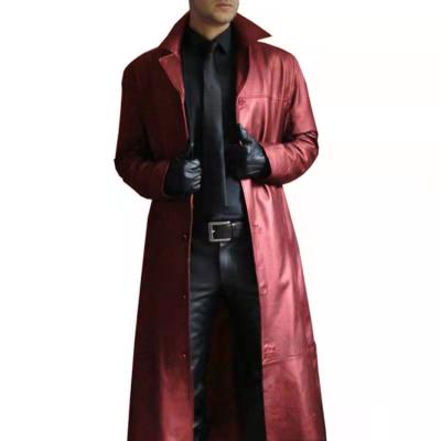 China Wholesale Waterproof Long Full Length Trench Coats Leather Outdoor Casual Jackets Men for sale