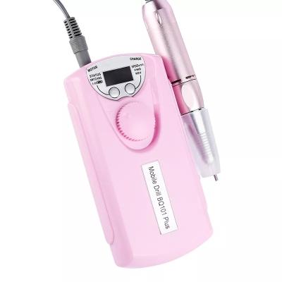 China Nail Beauty Professional Portable 30000RPM Rechargeable Electric Nail Drill Machine With Nail Drill Bits Set for sale