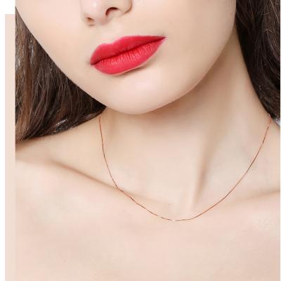 China FASHIONABLE Wholesale Classic Real Necklace 18K Gold Box Top Selling Solid Chain for sale