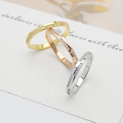 China Wedding Ring Set Wholesale Jewelry 100% Genuine Solid 925 Silver Silver Ring With CZ Stones 3 Piece Rings for sale