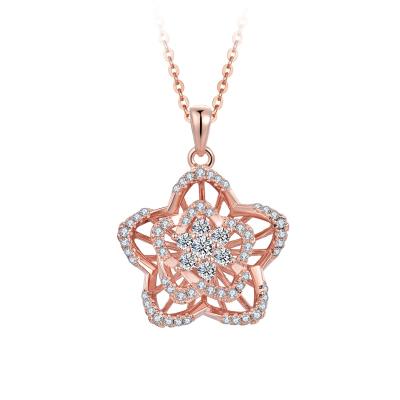 China FASHIONABLE 5A CZ Stones Pendant 925 Silver Pendant Necklace For Women 925 Sterling Silver Jewelry for sale