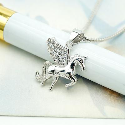 China CLASSIC Customized Animal Series 925 Sterling Silver with CZ Unicorn Lovely Pendant for sale