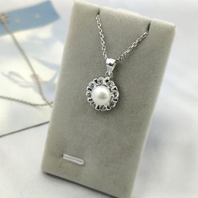 China Elegant Freshwater Jewelry PPA2-032 For Necklace Silver Dangling Pearl Hawaiian Jewelry Wholesale for sale