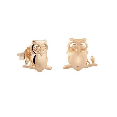 China High Quality S925 Sterling Silver Animal Shape Stud Earrings Plain Silver 925 Silver Stud Earrings for sale