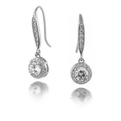 China FZZ-S03 CLASSIC Zircon Drop Earring In 925 Sterling Silver Jewelry New Arrival S925 Earring for sale