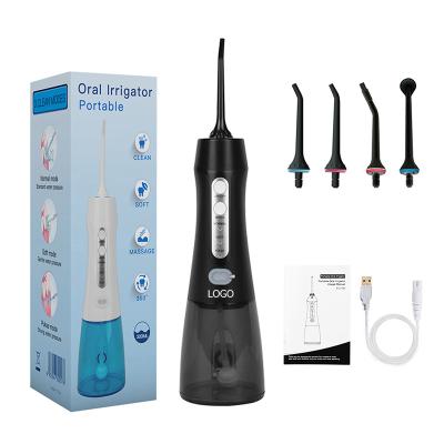 China Household 4 Nozzles IPX 8 Electric Portable Water Flosser Irrigator Oral Jet waterpick for sale