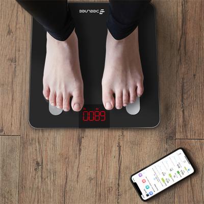 China Viable Factory Customized Smart APP BMI Work Smart Fat Scale Human Body Fat Monitor Digital Body Analyzer Body Fat Measuring Device for sale