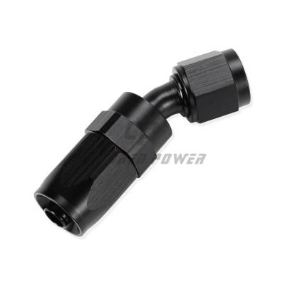 China One Fittings Custom 30 Degree AN6 AN8 AN10 Black Swivel Pipe Ends Aluminum Fittings Black for sale