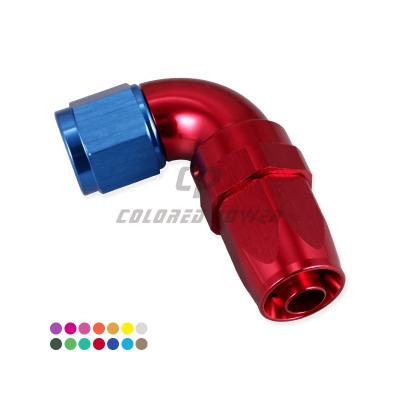 China One Piece Full Flow Popular Racing Car Aluminum Parts 90 Degree AN10 AN10 Female Pipe Ends Fittings for sale