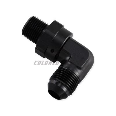 China Universal Aluminum 90 Degree Elbow Male To NPT Male Swivel Connect Hose Hose Fittings Adapter Please Refer To Specification for sale