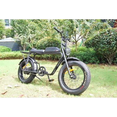 Cina 20*4.0 Inch 20*4.0 Big Tire Steel 20 Beach Bicycle Electric Bike 48V 500W Fat Tire Electric Snow Bike in vendita